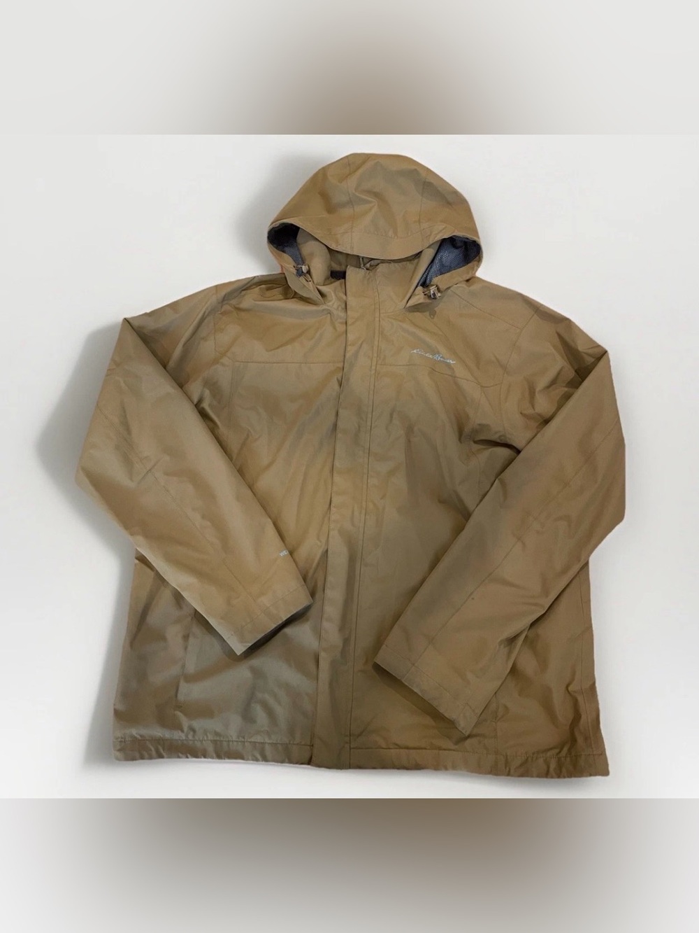 Eddie Bauer Weatheredge Windbreaker Rain Coat Size XL Outdoors Brown Jacket
